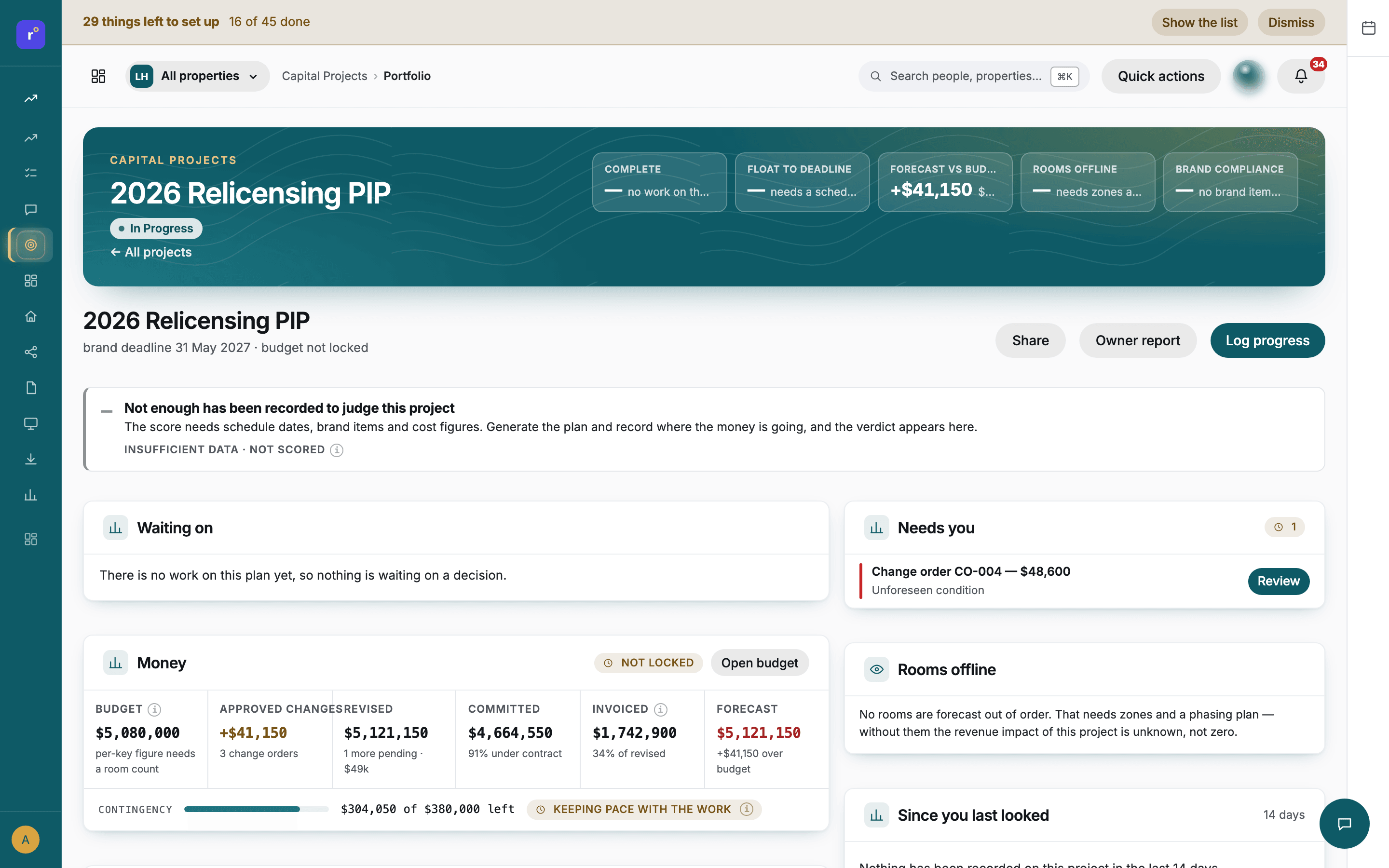 A PIP renovation project plan